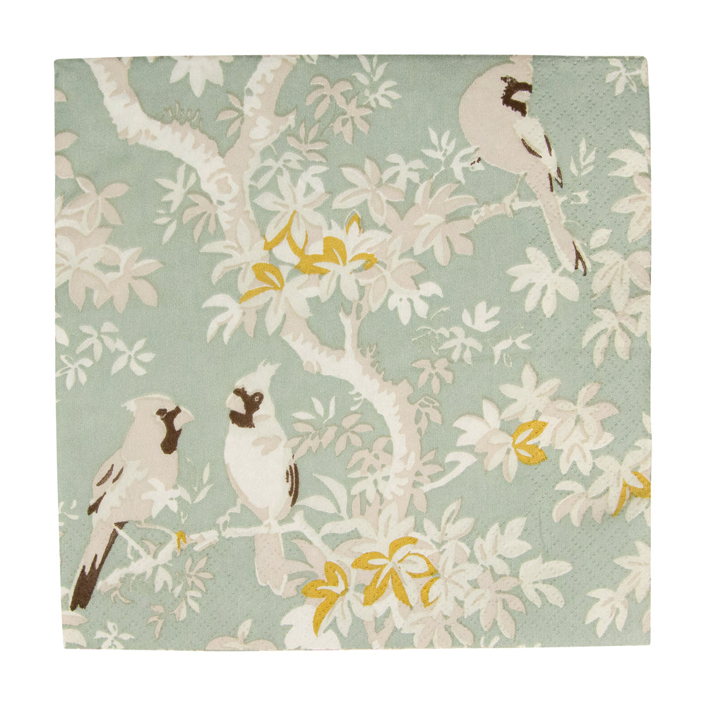 Serviett lunch scenic songbirds celadon