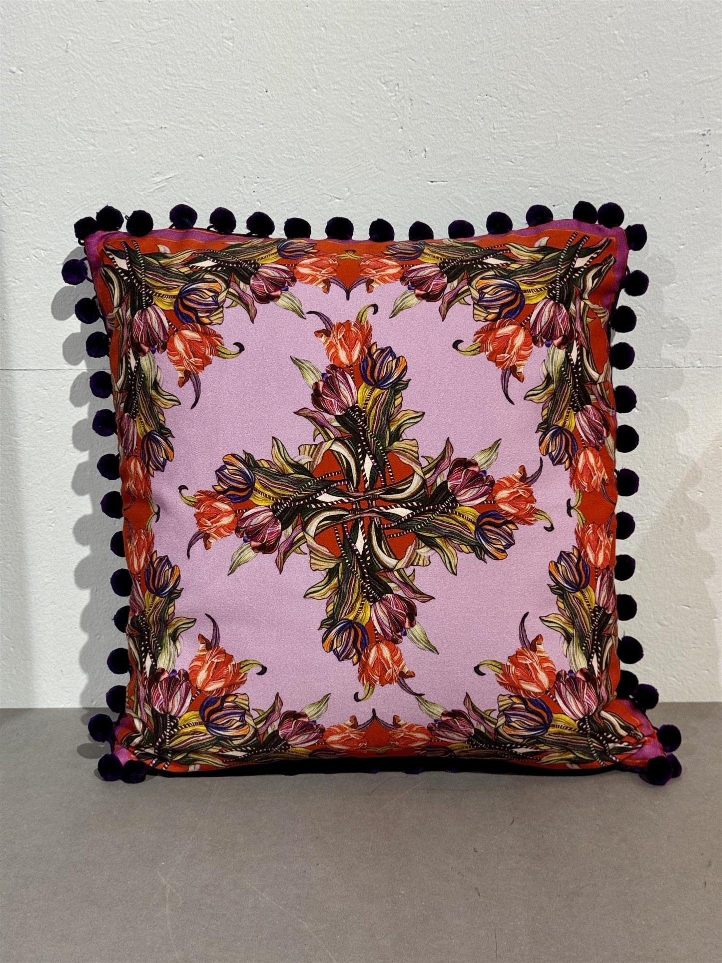 Putetrekk Tulipa mauve & red 45x45cm