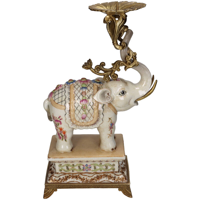 Lysestake med elefant