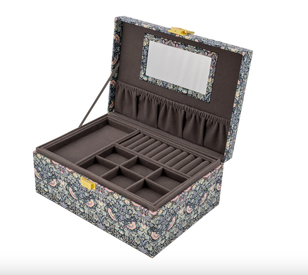 Jewelry Box Square Liberty Strawberry Thief Black