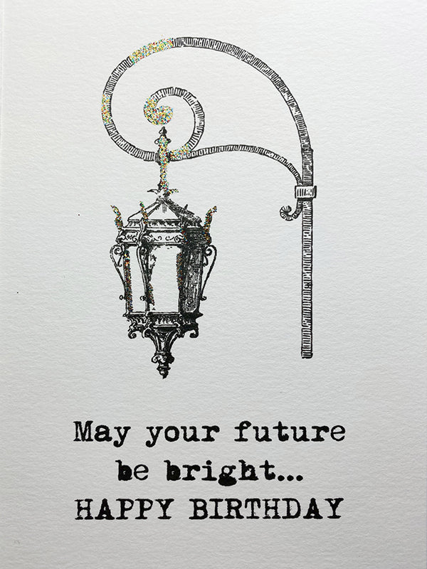 Glitterkort May your future be bright...