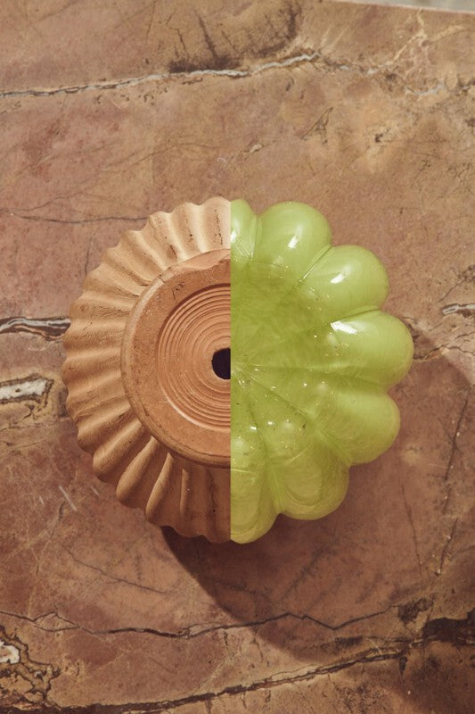 Large melon vase green