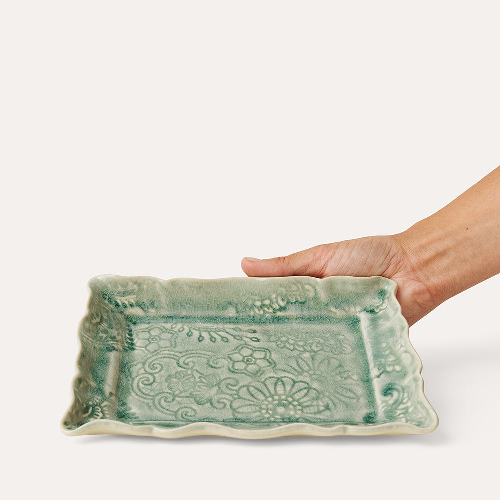 Asjett 19 x 13 cm Antique