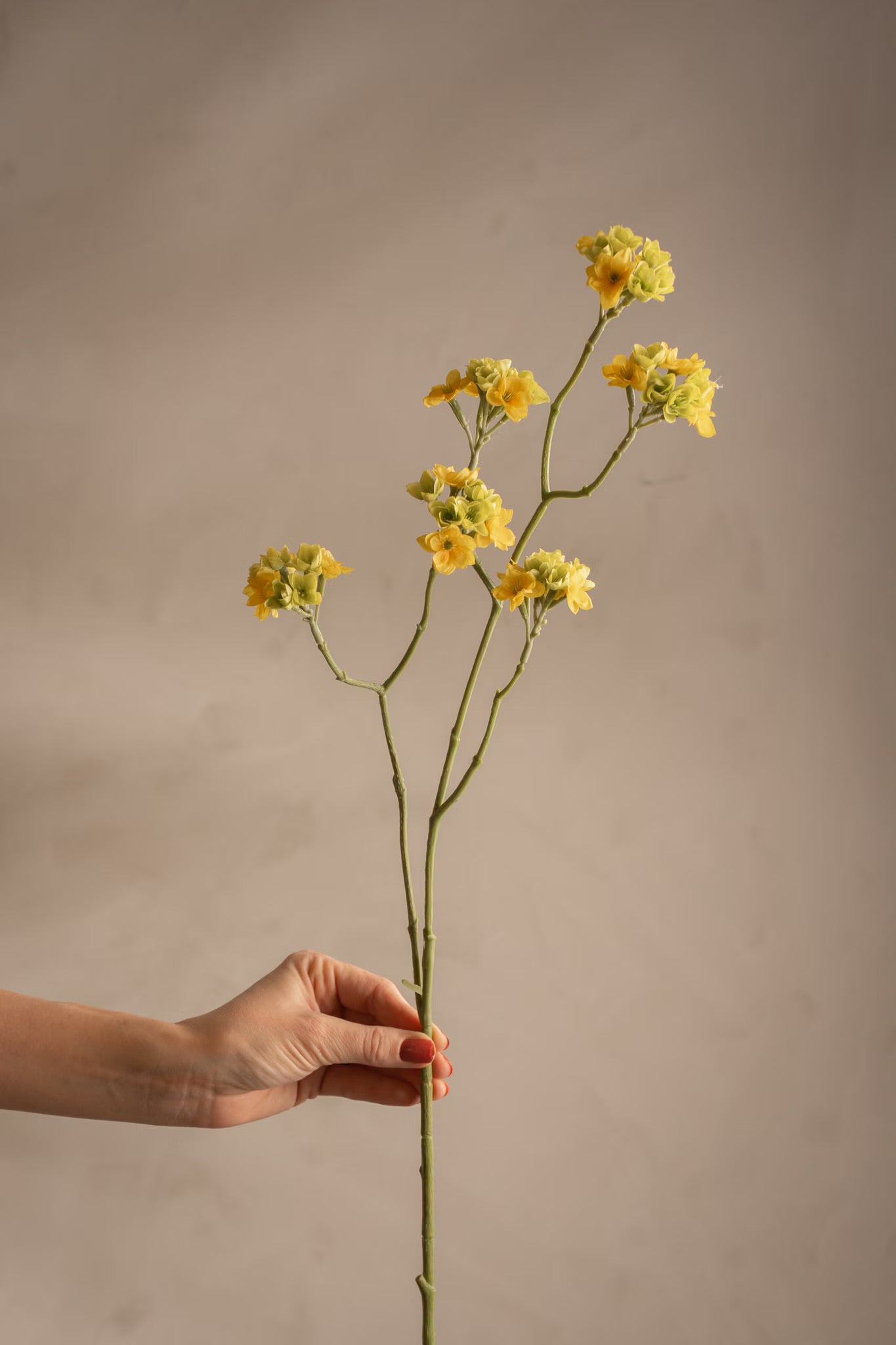 Blomsterkvist gul 80 cm