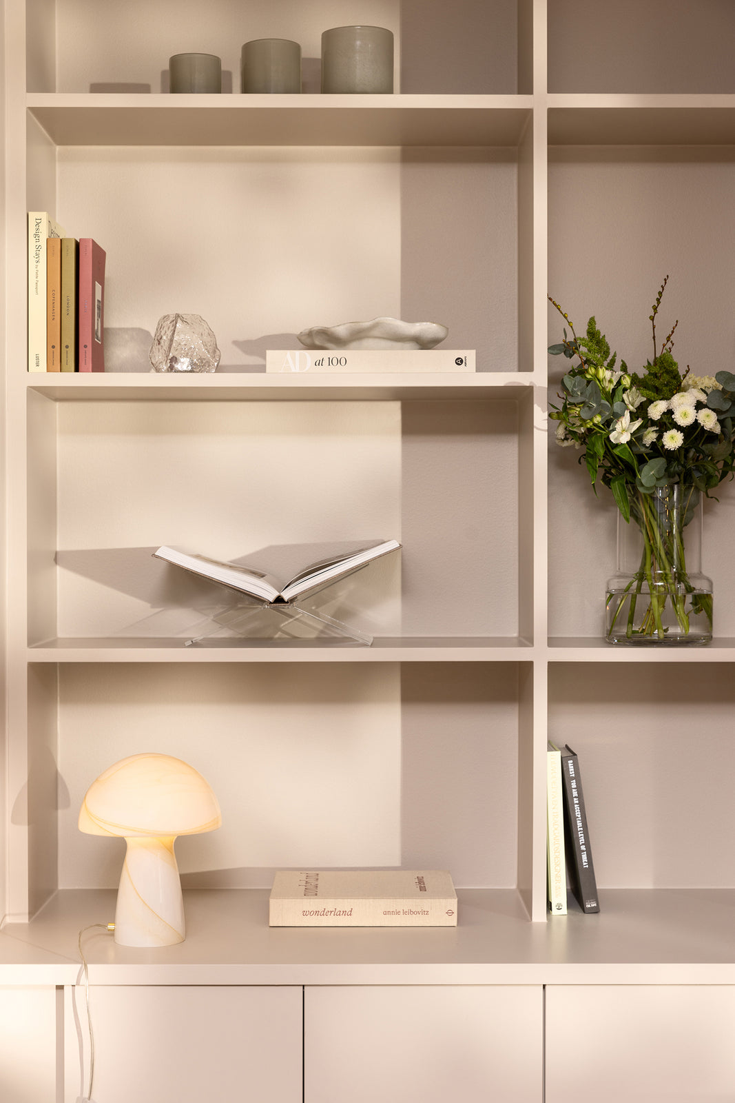 Bordlampe Fungo Swirl 22 – Beige