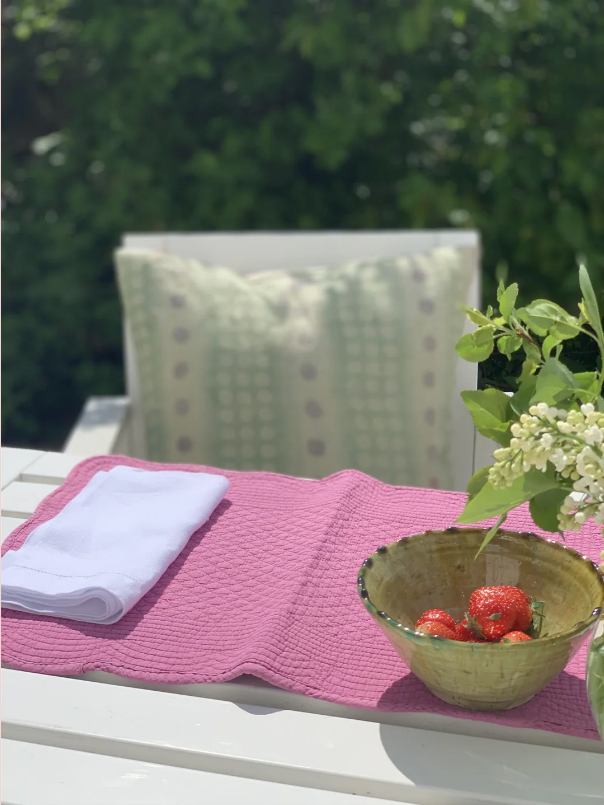 Spisebrikke bomull Rosy Pink
