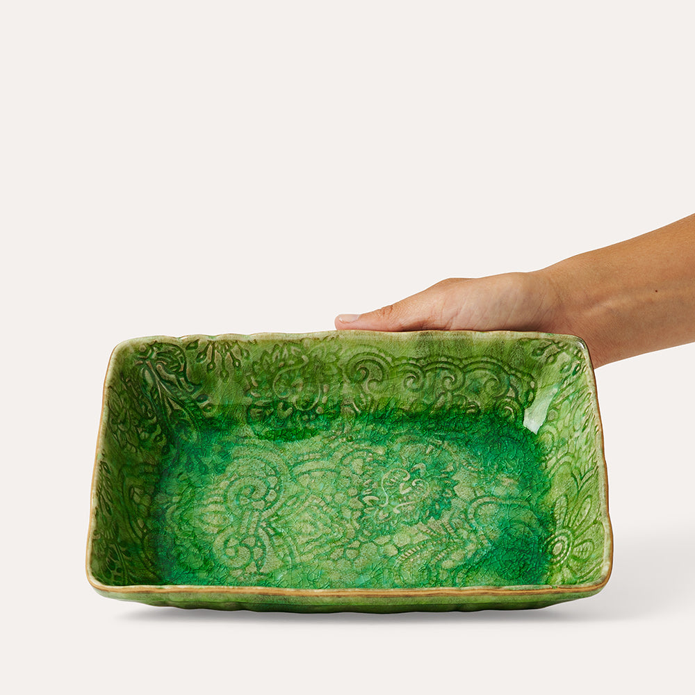 Ildfast form 23x15 cm Seaweed