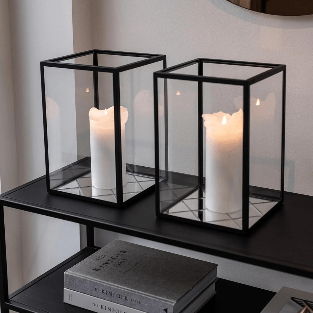Harlequin lykt med klart glass