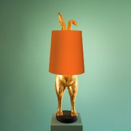 Bordlampe Hiding Bunny gull/oransje