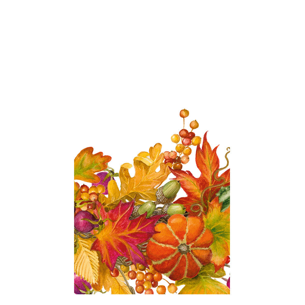 Serviett buffét harvest garland white