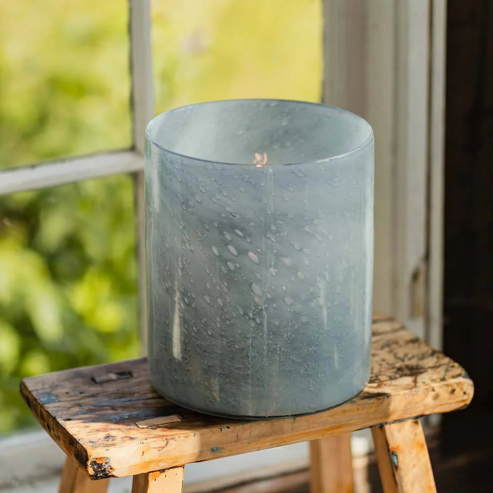 Vase glass blågrå
