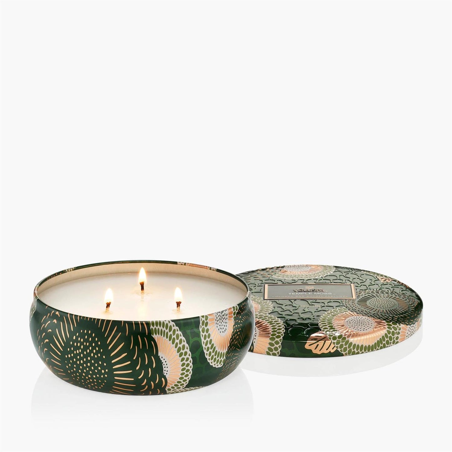Temple Moss 3 Wick Tin Candle 40 Timer