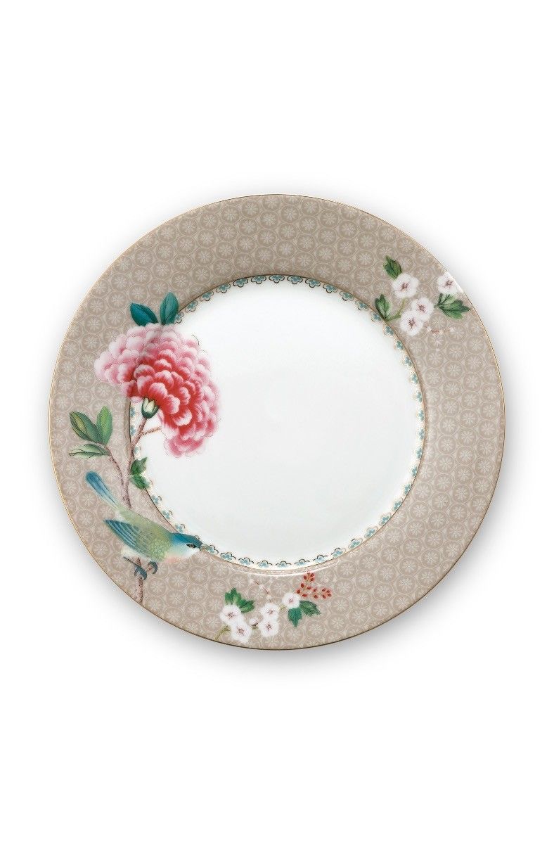 Blushing Birds Khaki Frokosttallerken 21 cm