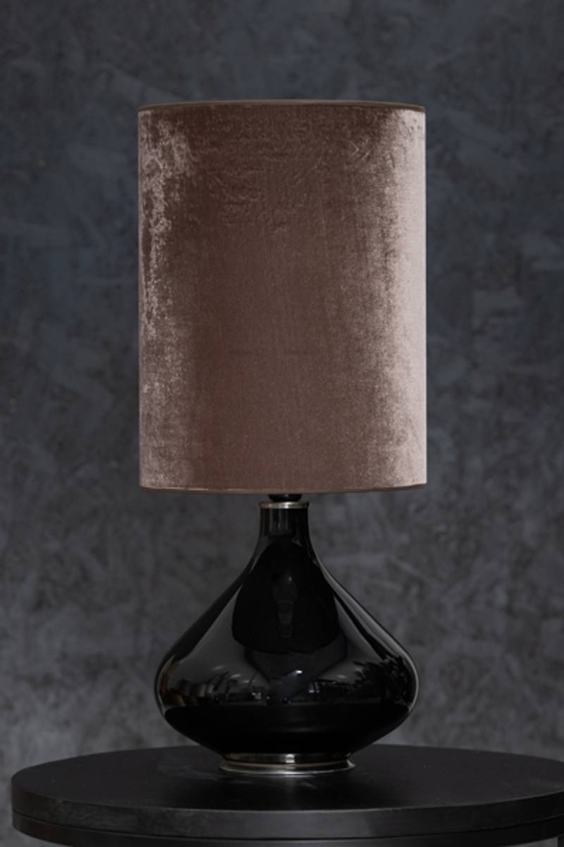 Flavia Negra bordlampe Velvet Tostada 70 cm