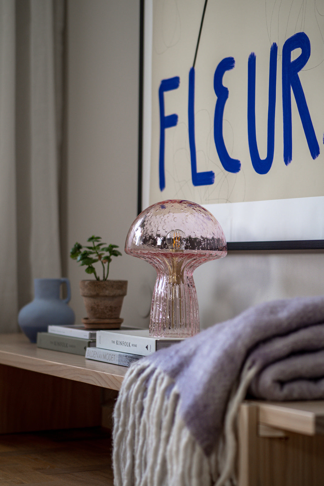 Bordlampe Fungo 22 rosa Special edition
