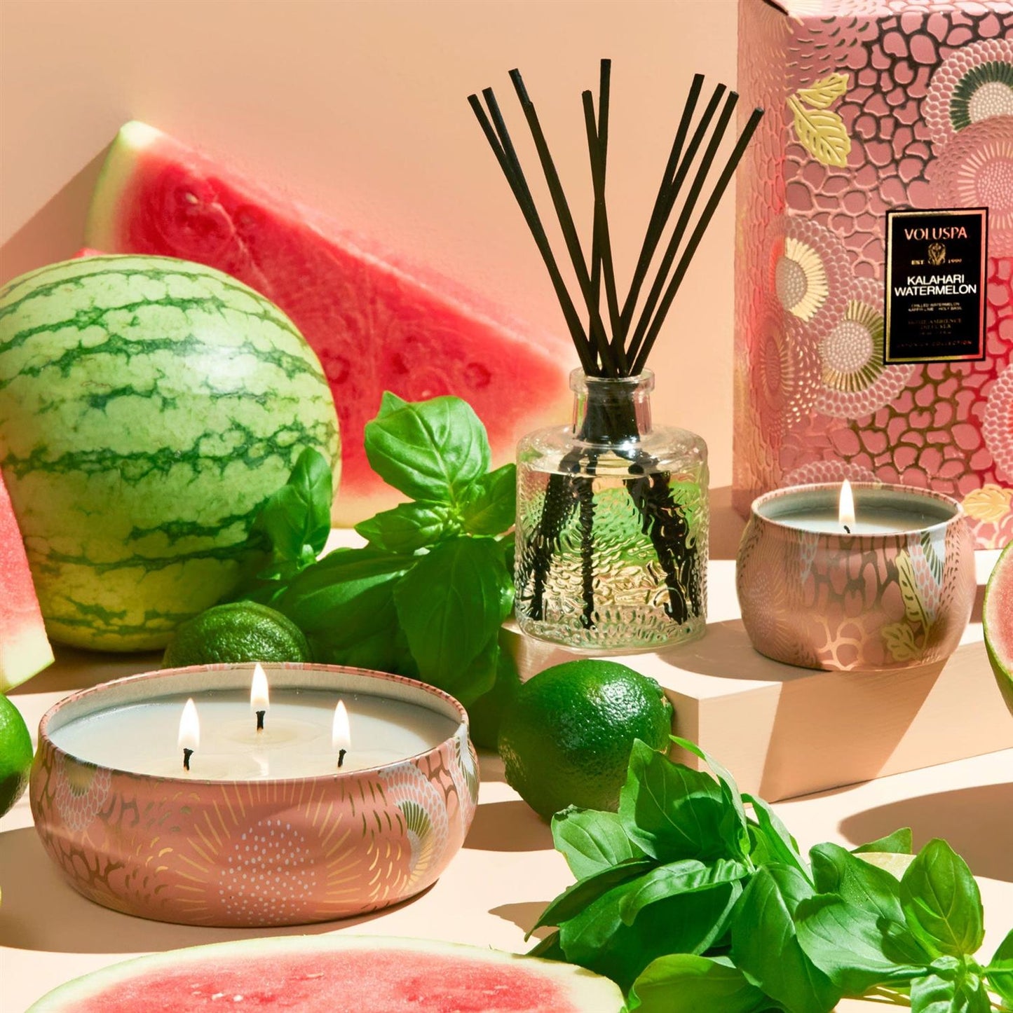 Kalahari Watermelon 3 Wick Tin Candle 40 Timer