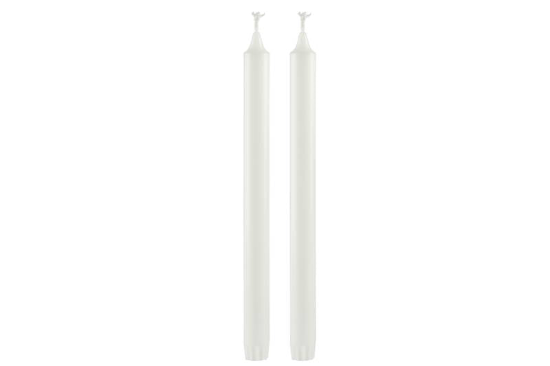Kronelys hvit eco 28 cm