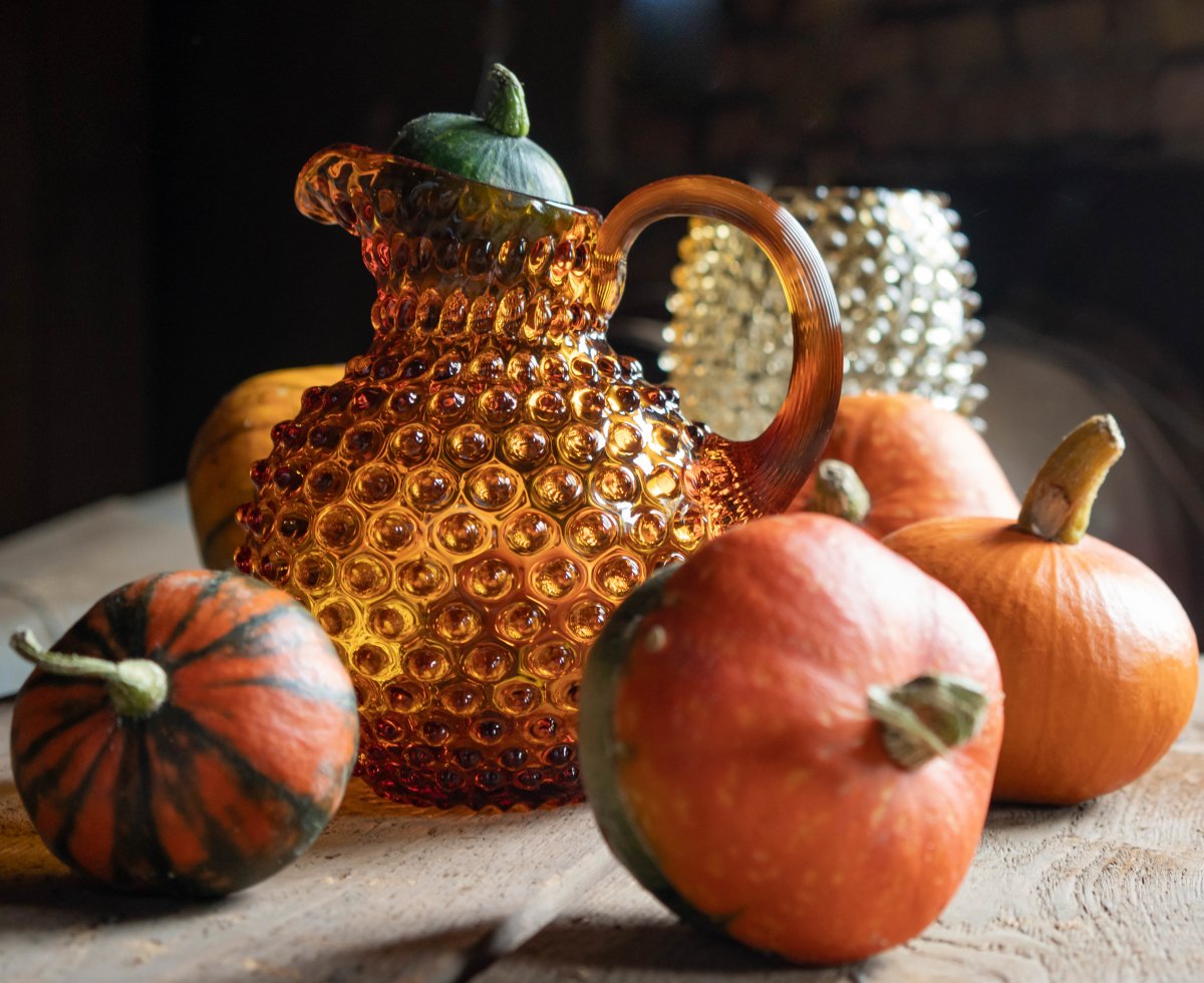 Hobnail karaffel 2L Amber