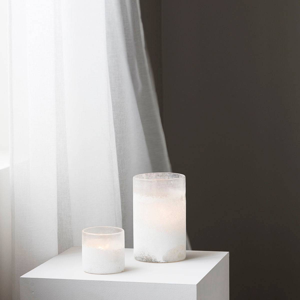 Telysholder hvit Mist