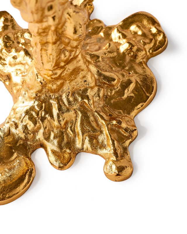 Drip candle holder gold small