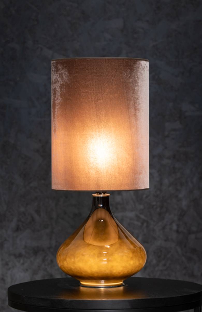 Flavia Negra bordlampe Velvet Tostada 70 cm