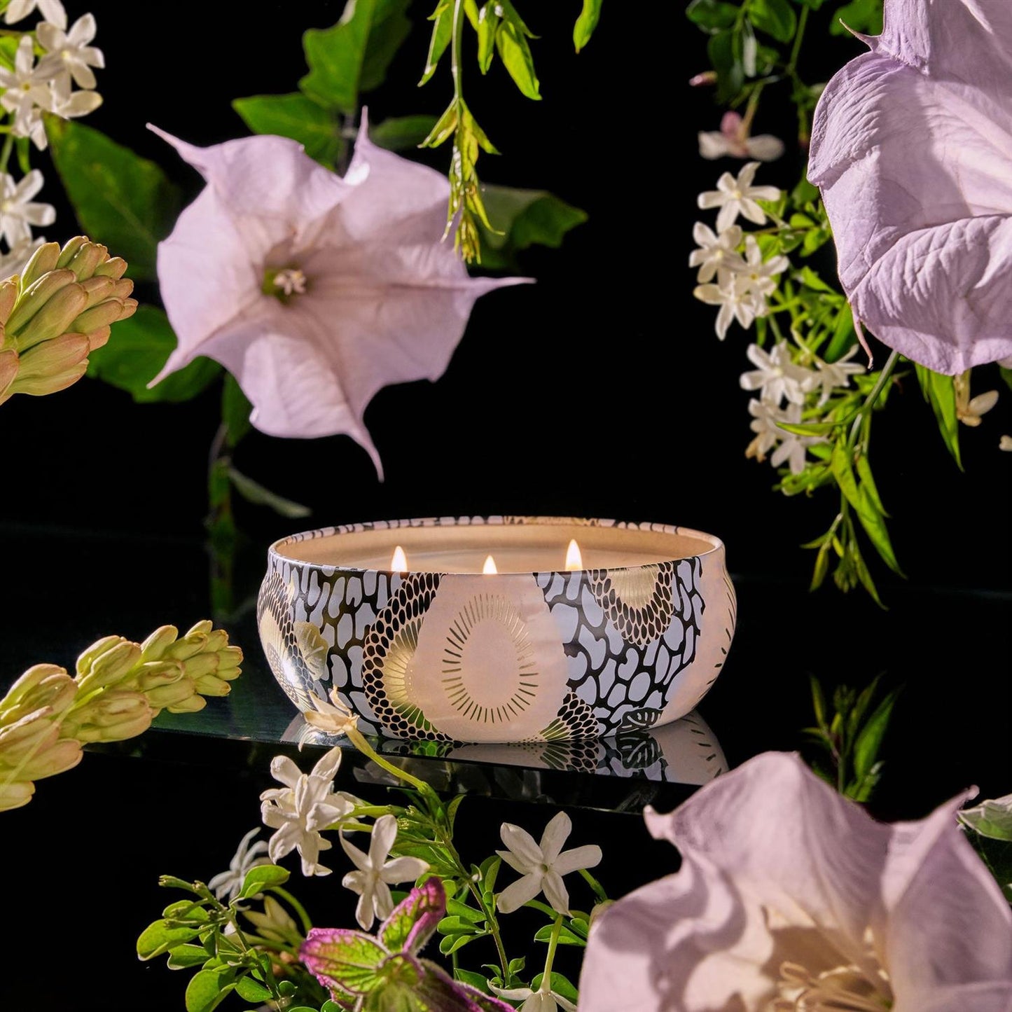 Jasmine Midnight Blooms 3 Wick Tin Candle 40 Timer