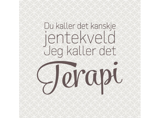 Serviett lunch jentekveld terapi brun