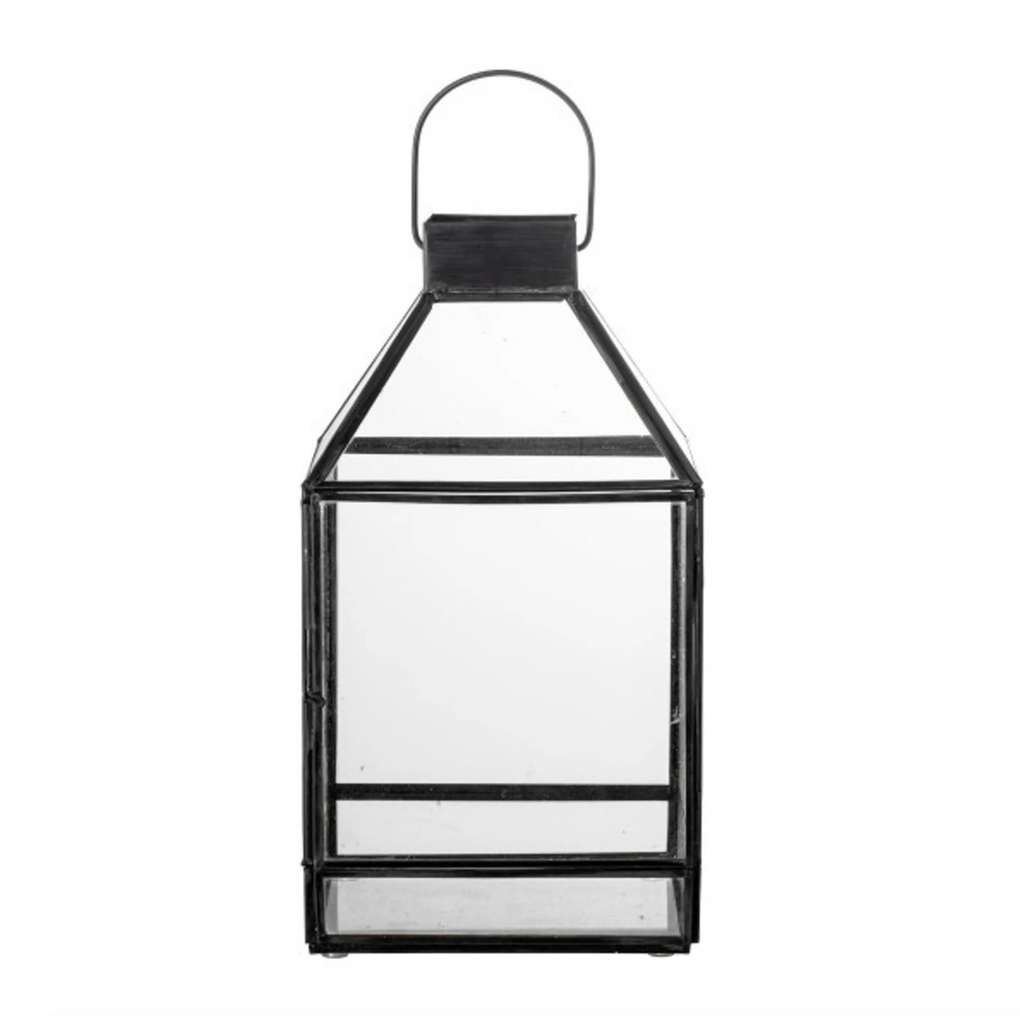 Sort lykt med glass