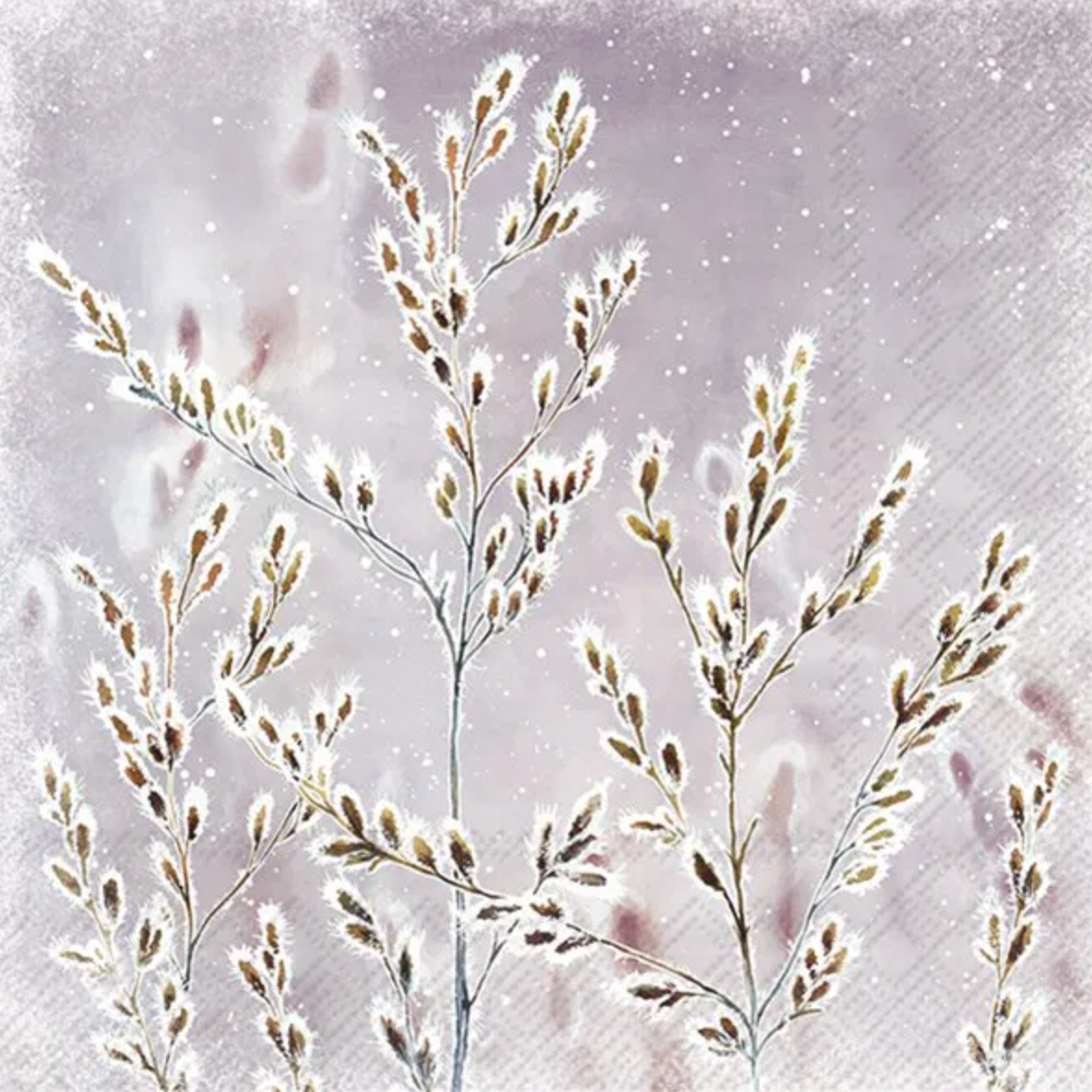 Serviett lunch frozen winter violet