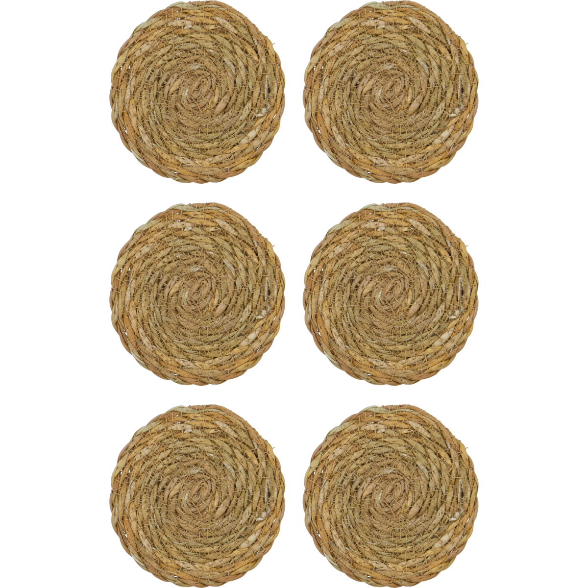 Coaster natural S/6