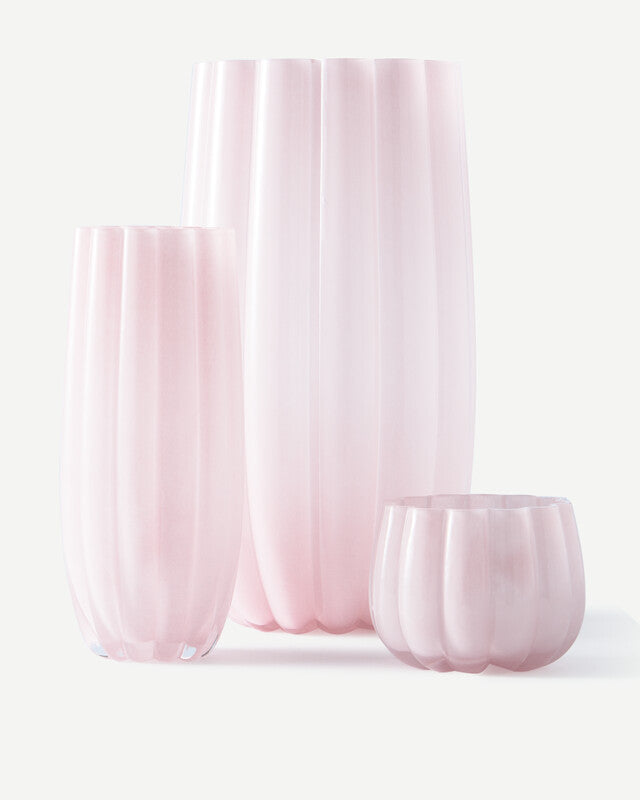 Large melon vase pink