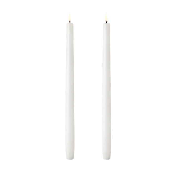 LED kronelys hvit 2 stk 35 cm