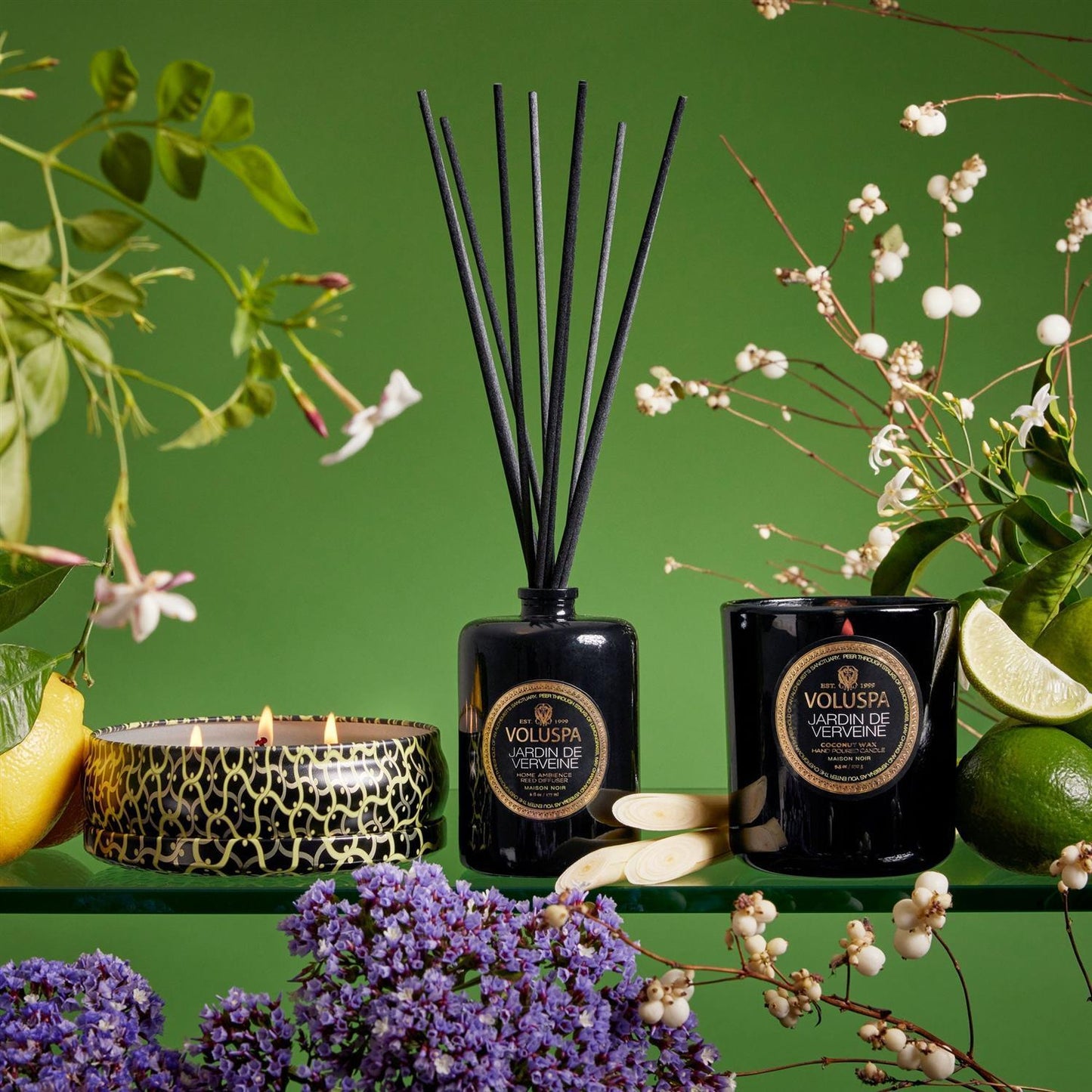 Jardin De Verveine 3 Wick Tin Candle 40 Timer