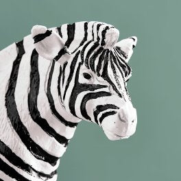 Zebra lysestake med papegøye