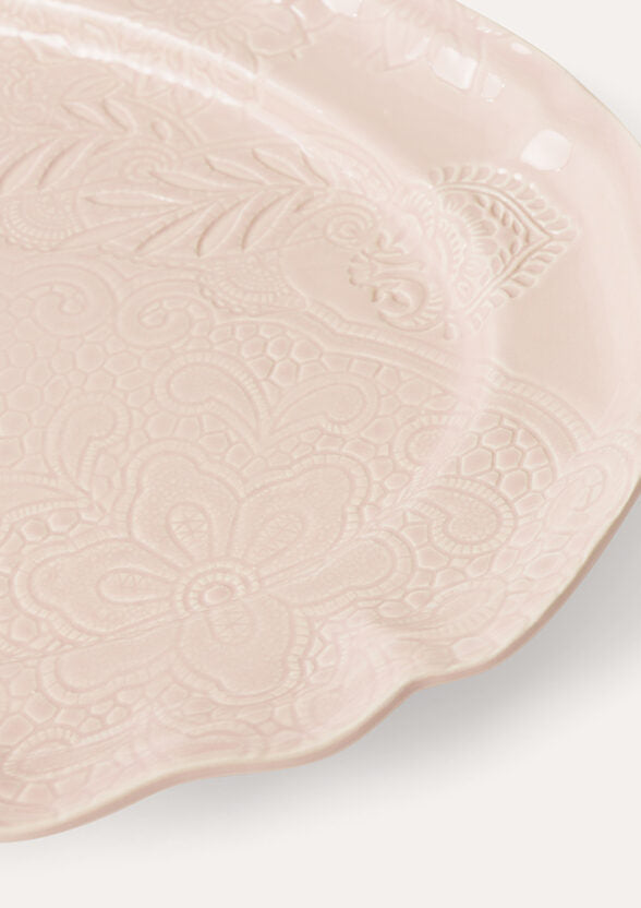 Serveringsfat ovalt 49x32 cm Powder Pink