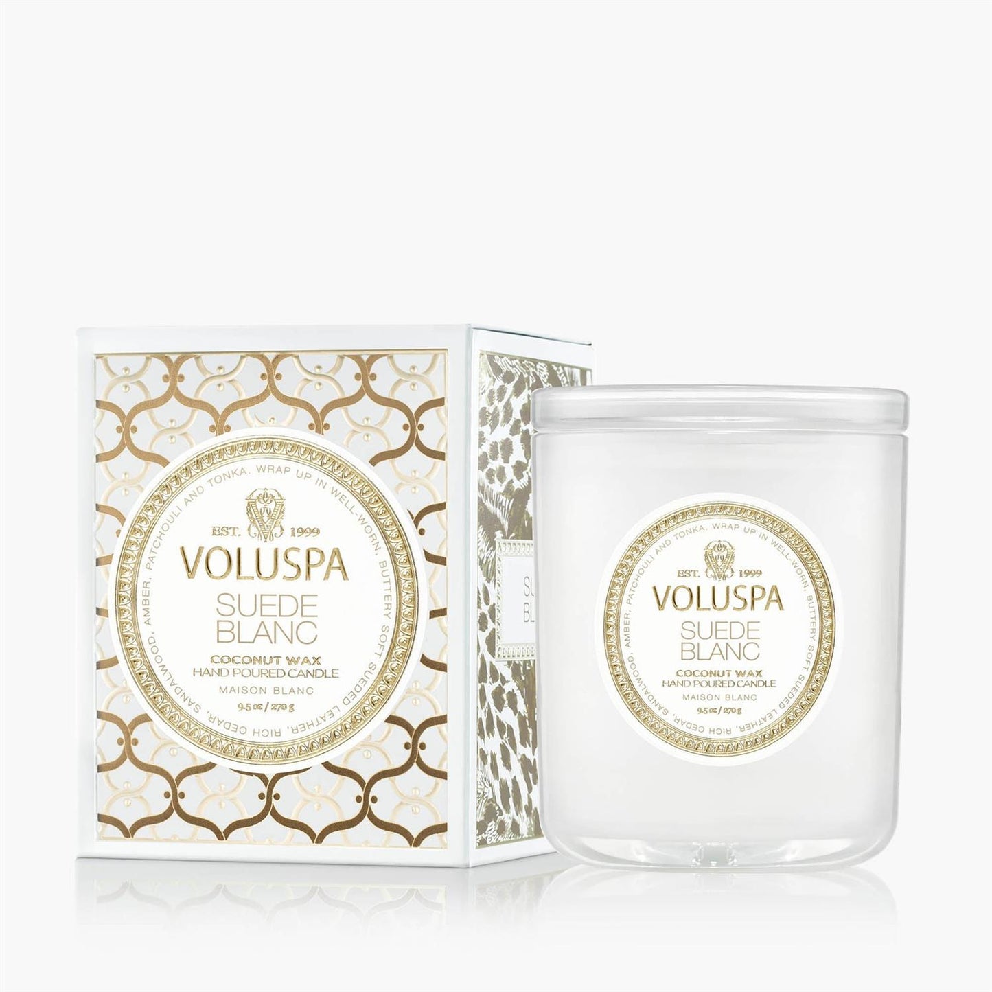 Suede Blanc Classic Boxed Candle 60 Timer