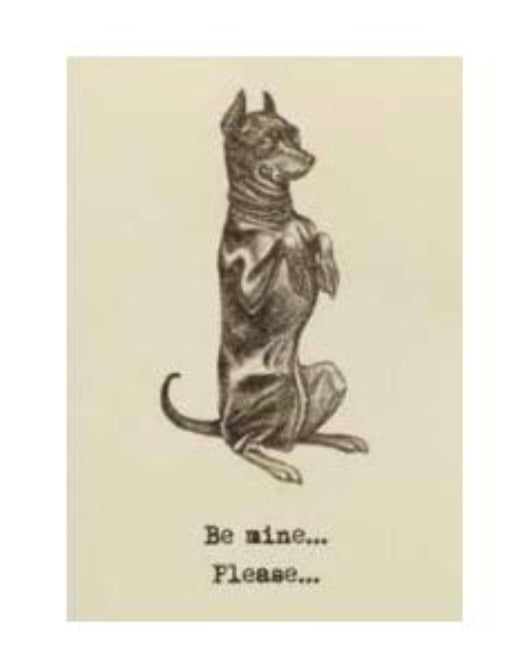 Glitterkort Be mine Please...