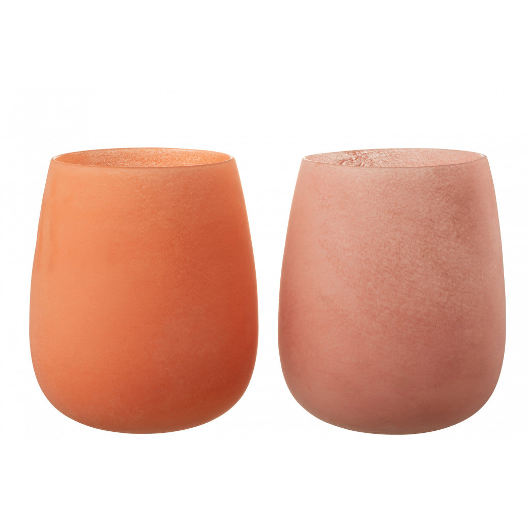 Vase frostet korall 27 cm