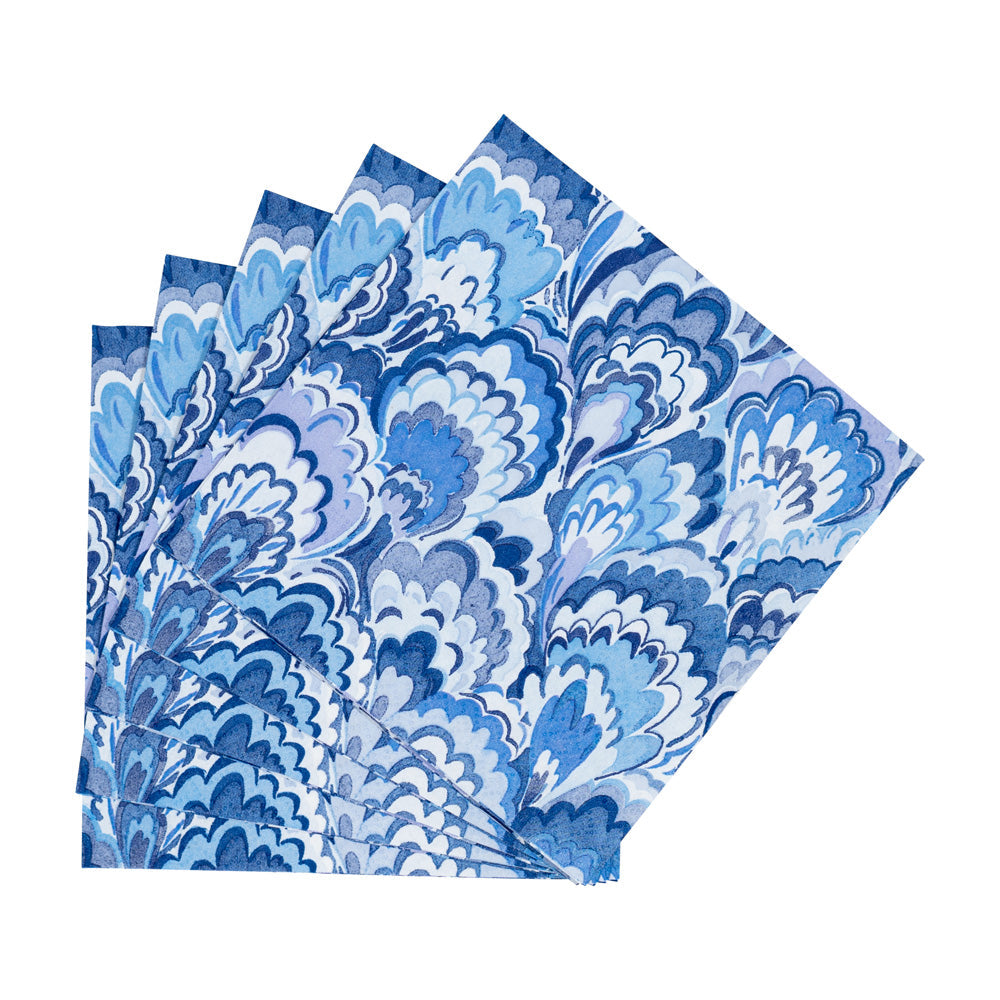 Serviett kaffe Marbled ceramica indigo