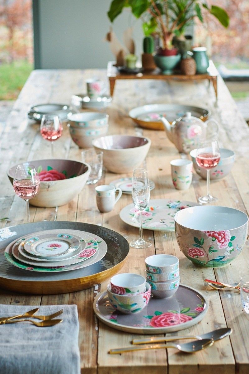 Blushing Birds Khaki Frokosttallerken 21 cm