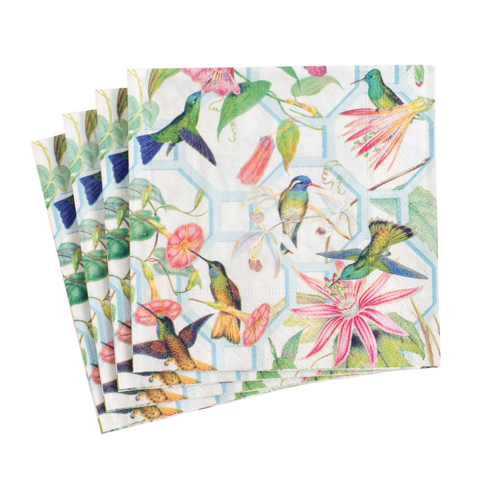 Serviett kaffe Hummingbird trellis