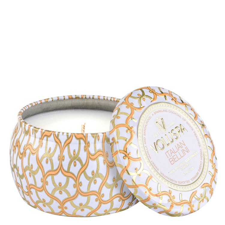 Italian Bellini Mini Tin Candle 25 Timer