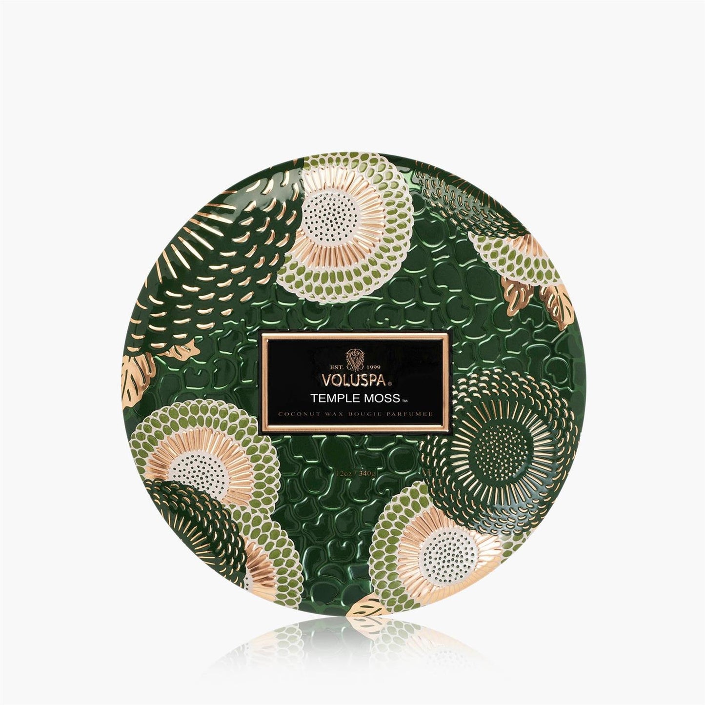 Temple Moss 3 Wick Tin Candle 40 Timer