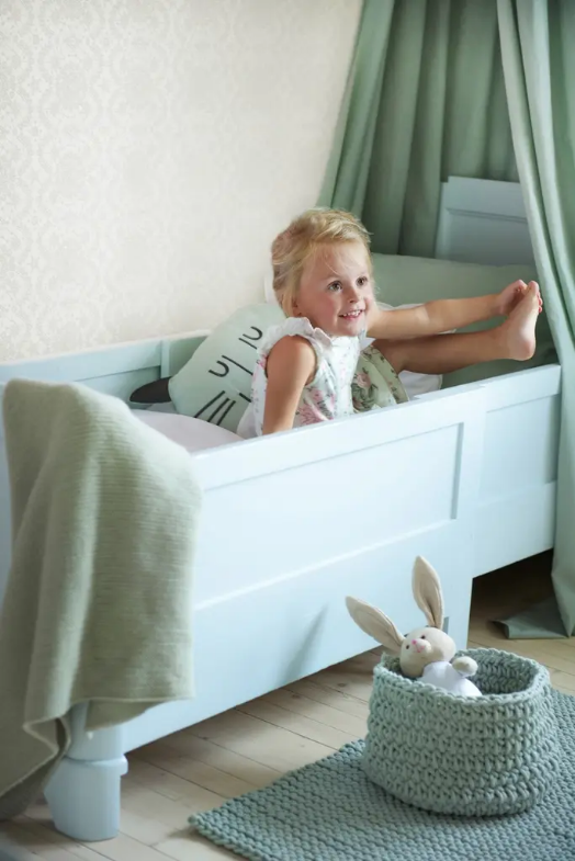 Ullpledd baby dusty blue