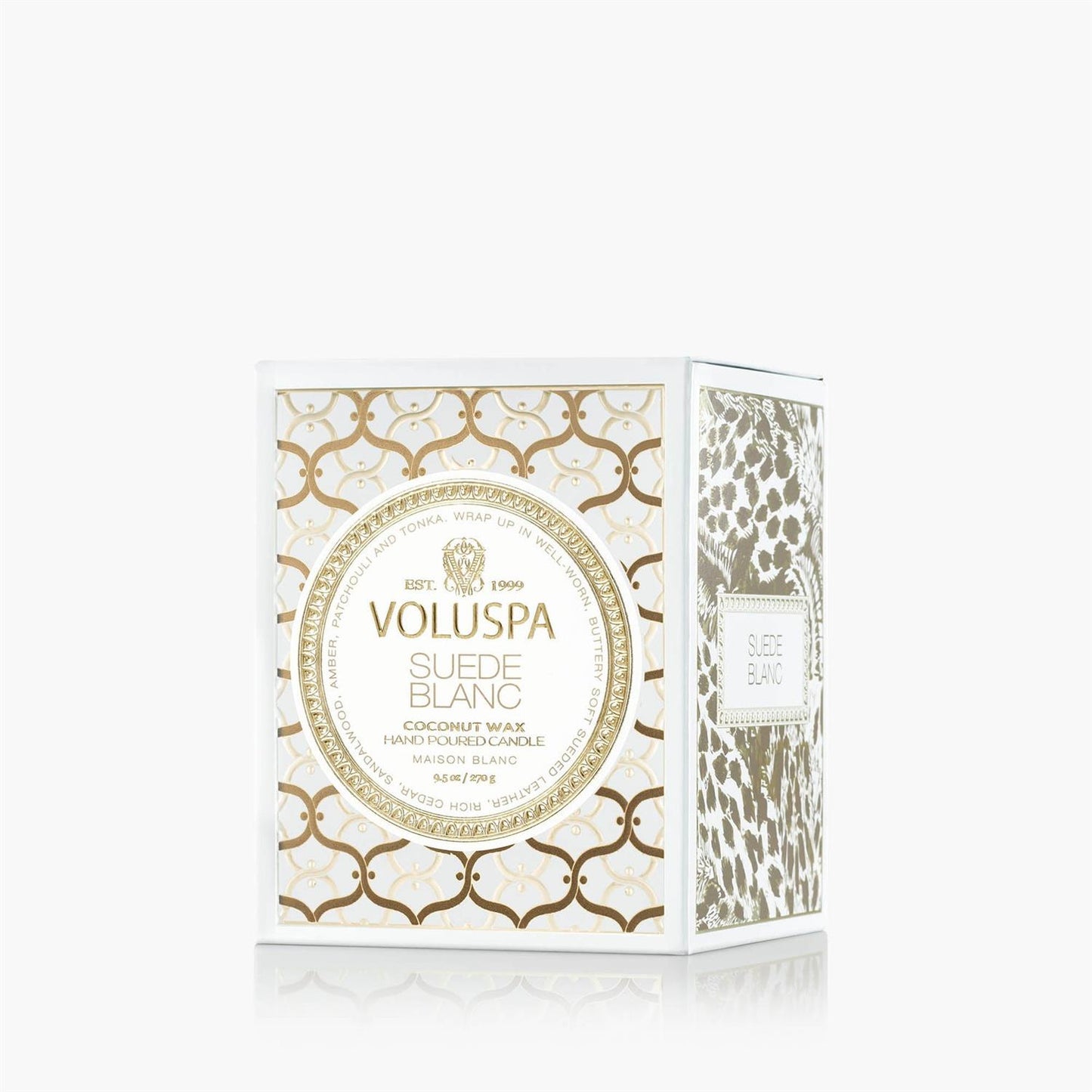 Suede Blanc Classic Boxed Candle 60 Timer