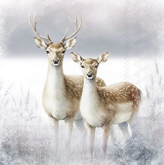 Serviett lunch magic winter deers