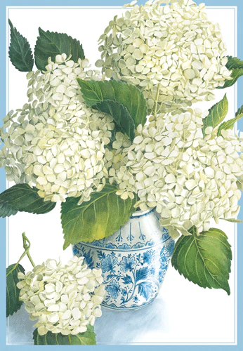 Kort m/konvolutt White Hydrangea