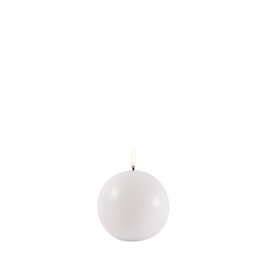 LED rundt lys hvit 10 cm