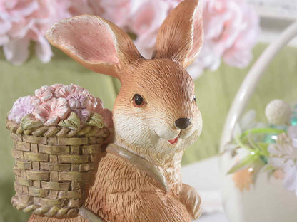 Hare med blomsterkurv H16