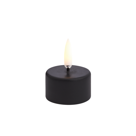 LED telys Plain Black 4x2,1 cm